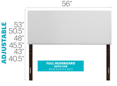 Elegant White Casual Full Headboard
