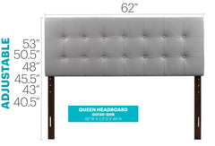 Stylish G0130-QHB Queen Bed Headboard For Modern Comfort, Light Grey