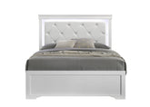 Blaze Upholstered Modern Style Twin Bed Made with LED Headboard & Wood in White (CA INVENTORY)