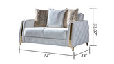 Lust Modern Style Loveseat in Off White(CA INVENTORY)