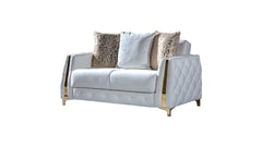 Lust Modern Style Loveseat in Off White(CA INVENTORY)