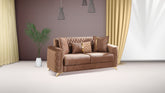 Luna Modern Style Loveseat in Copper(NJ INVENTORY)