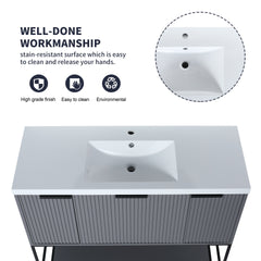 48 Inch Freestanding Bathroom Vanity With Resin Basin,48x18 (W99951397)