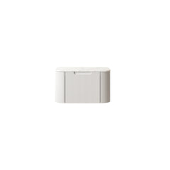 DINA 24'' Wall Mounted Plywood Cabinet with Carrara White Sintered Stone Countertop, One Drawer, NO Basin, NO Faucet and Drain, White Color (New SKU)