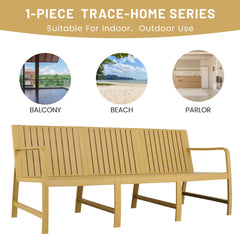 Holiday - 1-Piece Indoor/Outdoor Furniture 3-Seater Sofa Waterproof PP Material - Easy Assembly Patio Conversation Set (Yellow)