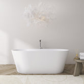 65 inch freestanding solid surface soaking bathtub for bathroom