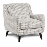 Soft Weave Fabric Upholstered Chair Round Angled Feet Sloping Track Arms Multi Finish Primary Living Space
