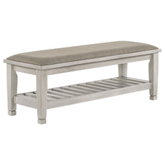 Antique White Bench