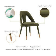 Dining Chair in Olive Green