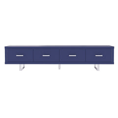 78.7" x 13.8" x 17.8" TV Stand-High Gloss Blue