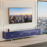 78.7" x 13.8" x 17.8" TV Stand-High Gloss Blue