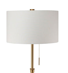 Vintage Look 1pc Floor Lamp Stained Gold Tripod Legs Unique High Lamp Pull Switch 57"H