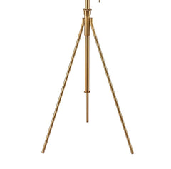 Vintage Look 1pc Floor Lamp Stained Gold Tripod Legs Unique High Lamp Pull Switch 57"H