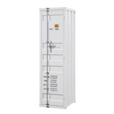 White Wardrobe with Full-length Container Lock