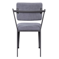Grey Open Back Upholstered Office Chair