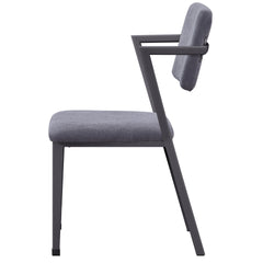 Grey Open Back Upholstered Office Chair
