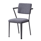 Grey Open Back Upholstered Office Chair