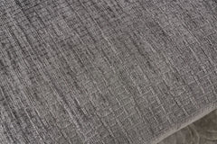 Living Room Lounge Ottoman Gray Chenille Fabric Comfort Cozy Plush Seat foam Wooden Legs 1pc Ottoman Only.