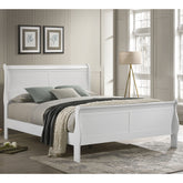 McKee White Queen Sleigh Panel Bed