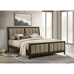 Clement Dark Cocoa Upholstered Eastern King Bed
