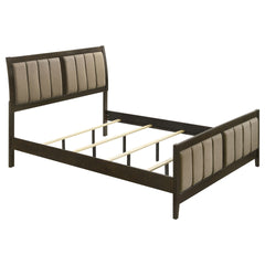 Clement Dark Cocoa Upholstered Eastern King Bed