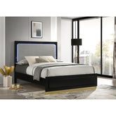 Sophia Black Eastern King Panel Bed