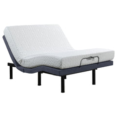 Threepio Grey and Black Twin Extra Long Adjustable Bed Base