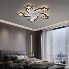 29Inches Ceiling Fan with Lights Remote Control Dimmable LED, 6 Gear Wind Speed Fan Light