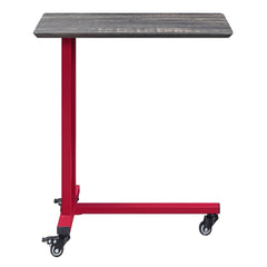 Red Accent Table and Wall Shelf Set