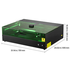 Laser Engraver, 20W, Laser Engraving and Cutting Machine with Enclosure Camera, Laser Cutter, 36000 mm/min, 19.7 x 12.6 in Working Area, for Wood, Leather, Glass, Paper, Certain Metal, Class 1