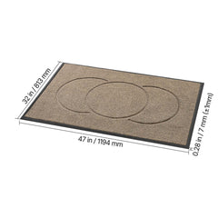 Front Door Mat, 47 x 32 in Commercial Floor Mat for Indoor and Outdoor, Modern Stylish Carpet with TPE Backing, Heavy Duty Washable Entry Industrial Rug for Hallway, Balcony, Garage, Brown
