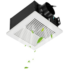 Bathroom Exhaust Fan, 80 CFM Bathroom Vent, Low-Noise, Premium Motor Ceiling Fan, Standard 4-inch Duct Interface for Laundry Room, Storage Room, Home Ventilation, White