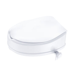 Raised Toilet Seat, 4" Height Raised, 300 lbs Weight Capacity, Universal Toilet Seat Riser, Screw Rod Locking, with Toilet Seat, for Elderly, Handicap, Patient, Pregnant, Medical