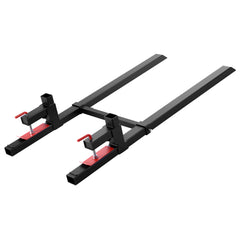 Pallet Forks, 2000 lbs Clamp on Pallet Forks, 60-Inch Total Length Heavy-Duty Tractor Fork with Adjustable Stabilizer Bar for Tractor Attachments, Loader Bucket, and Skid Steer, Black