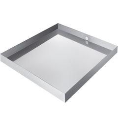 32 x 30 x 2.5 Inch Washing Machine Pan 18 GA Thickness 304 Stainless Steel Heavy Duty Compact Washer Drip Tray with Drain Hole & Hose Adapter