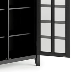 Artisan 38 inch Wide Solid Wood Medium Storage Cabinet in Black