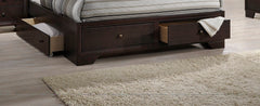 Modern bedroom Storage Queen Size Bed Drawers Storage Headboard Footboard 1pc Bed Only.