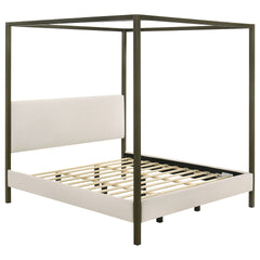 Mellie Vanilla Eastern King Canopy Bed
