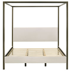 Mellie Vanilla Eastern King Canopy Bed