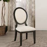Fulton Dark Cocoa Oval Back Dining Side Chair (2 of Set)