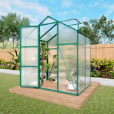 Newly marketed 6x4 FT Gain height windproof aluminum greenhouse Polycarbonate Greenhouse Heavy Duty Walk-in Greenhouses for Outdoor Backyard in All Season