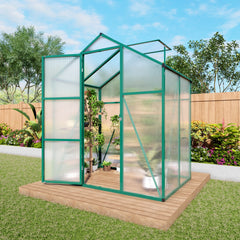 Newly marketed 6x4 FT Gain height windproof aluminum greenhouse Polycarbonate Greenhouse Heavy Duty Walk-in Greenhouses for Outdoor Backyard in All Season