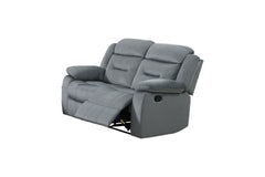 2pc Living Room Set 1x Loveseat 1x Recliner Pillow Armrest Supportive Headrest Vertical Tufting Dark Gray Finish Contemporary Primary Living Room Furniture