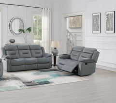 2pc Living Room Set 1x Sofa 1x Loveseat Pillow Armrest Supportive Headrest Vertical Tufting Dark Gray Finish Contemporary Primary Living Room Furniture