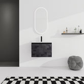 24'' Floating Wall-Mounted Bathroom Vanity With Ceramics Sink & Soft-Close Cabinet Door, KD-Package