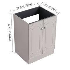 24" Freestanding Bathroom Vanity & 2 Soft-Close Cabinet Doors (KD-Packing)-Excluding Sink