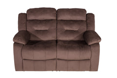 2pc Living Room Set 1x Loveseat 1x Recliner Pillow Armrest Supportive Headrest Vertical Tufting Chocolate Finish Contemporary Primary Living Room Furniture