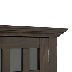 Bedford 32 inch Wide Solid Wood Low Storage Media Cabinet in Dark Tobacco Brown