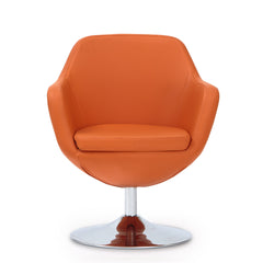 Swivel Lounge Chair in Orange