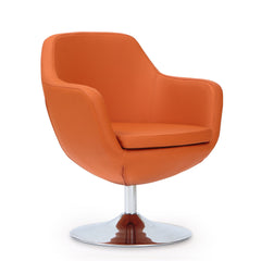 Swivel Lounge Chair in Orange